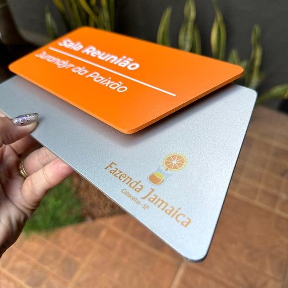 Placa Identificação de Sala - Modelo Cianita