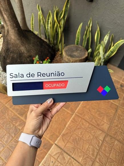 Placa Identificação de Sala - Modelo Onix Flag