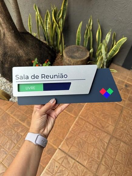 Placa Identificação de Sala - Modelo Onix Flag