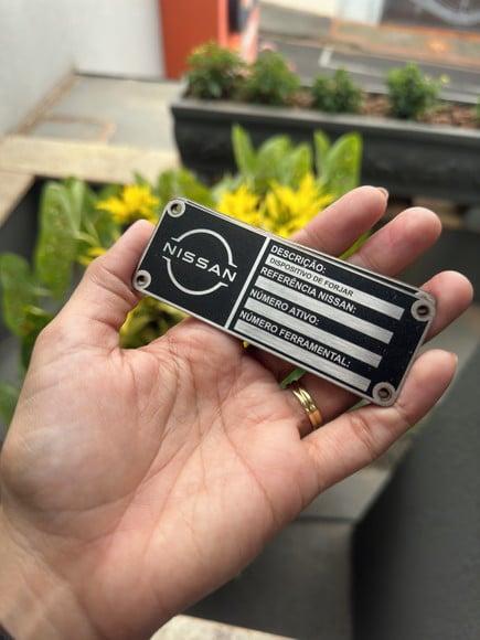 Placa Personalizada em Inox - Impressão Uv