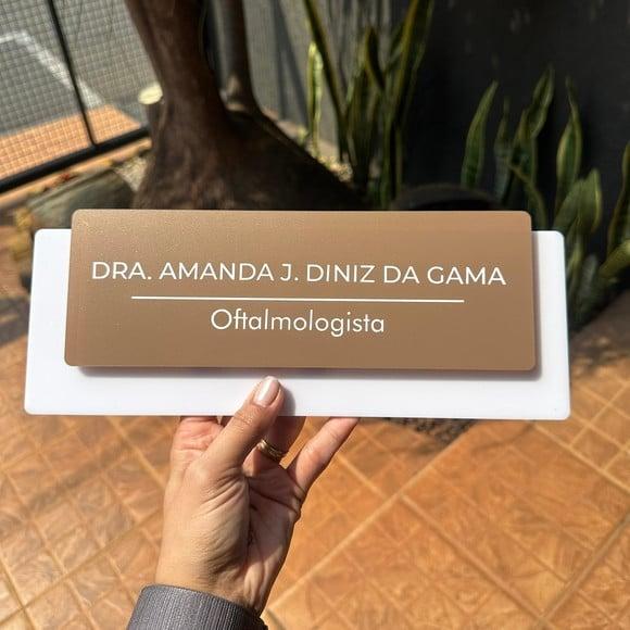 Placas de Id. de Sala Modelo Ardósia Acrílico com Troca