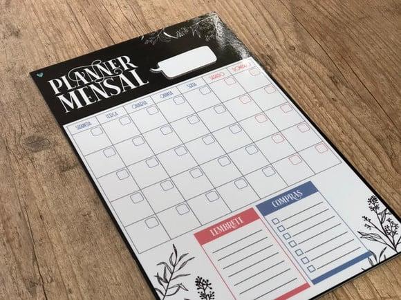 Planner Mensal Magnético para Geladeira