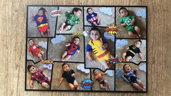 Quadro Acompanhamento do Bebe Super Herói
