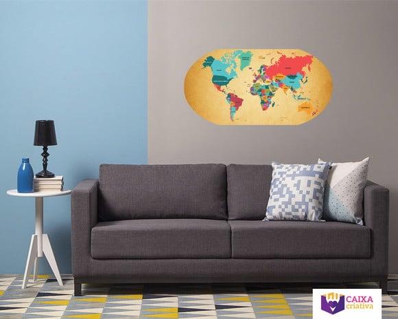 Quadro Mapa Mundi
