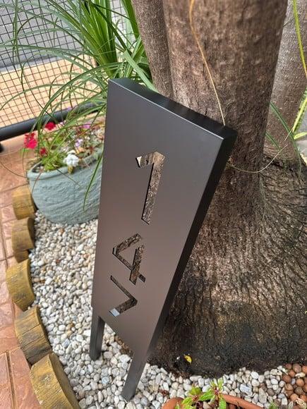 Totem Residencial Aço Carbono Pé P Sustentação Jardim 20x60