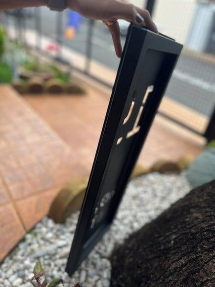 Totem Residencial Aço Carbono Pé P Sustentação Jardim 28x70