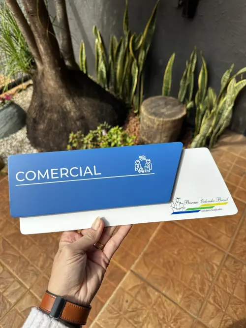 Placas de Identificação de Sala - Modelo Onix