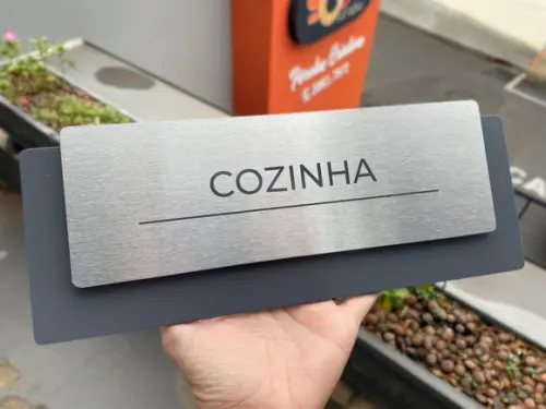 12 Placas de Identificação de Sala - Modelo Ardósia