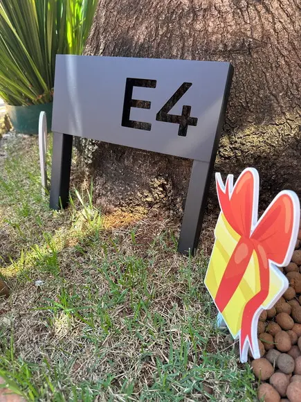 Algarismo Residencial Acm 30x35 Estrutura para Jardim
