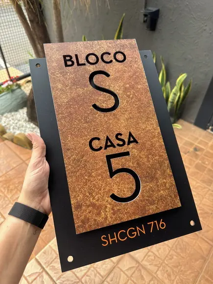 Algarismo Residencial Acm com Acm - 2 Dígitos 20x40