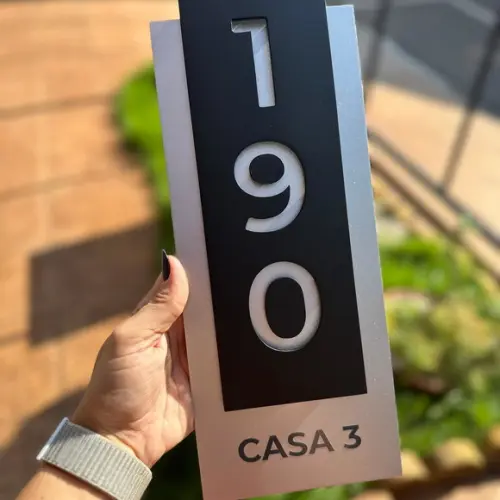 Algarismo Residencial Acm com Acm - 3 Dígitos 13x33