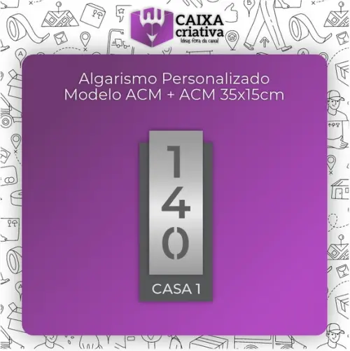 Algarismo Residencial Acm com Acm - 3 Dígitos 15x35