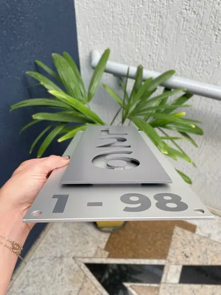 Algarismo Residencial Acm com Acm - 3 Dígitos 17x43