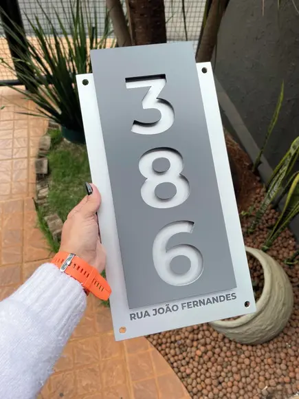 Algarismo Residencial Acm com Acm - 3 Dígitos 20x40