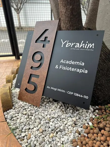 Algarismo Residencial Acm com Acm Corten Personalizado 65x70