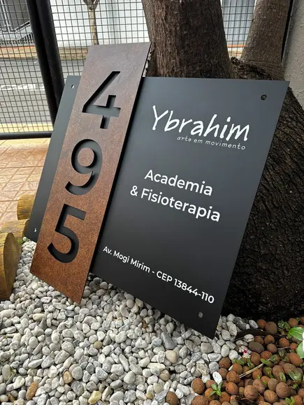 Algarismo Residencial Acm com Acm Corten Personalizado 65x70