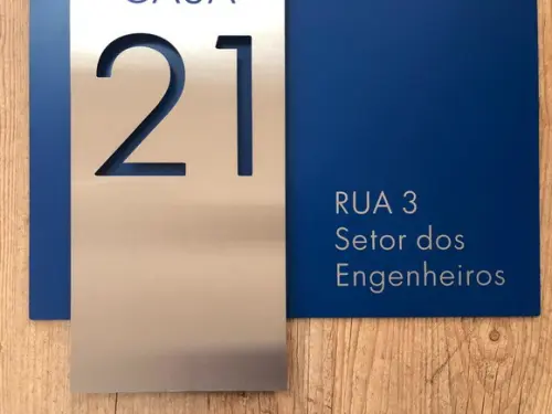 Algarismo Residencial Acm com Inox - 2 Dígitos 55x60