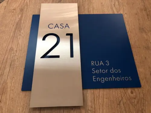 Algarismo Residencial Acm com Inox - 2 Dígitos 55x60