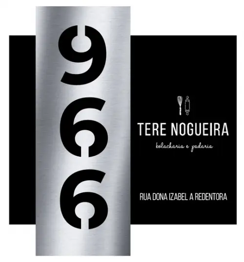 Algarismo Residencial Acm com Inox - 3 Dígitos 33x30 Logo