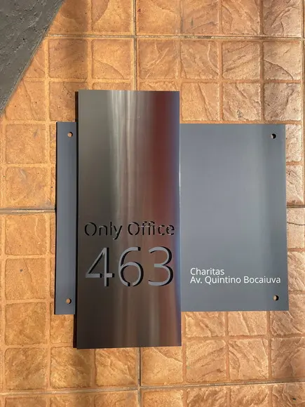 Algarismo Residencial Acm com Inox - 3 Dígitos 60x55