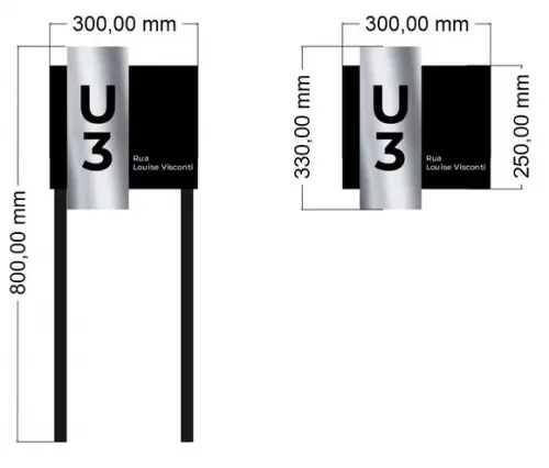 Algarismo Residencial Acm com Inox - 30x33 para Jardim
