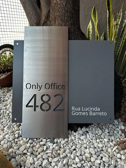 Algarismo Residencial Acm com Inox - Personalizado 55x60