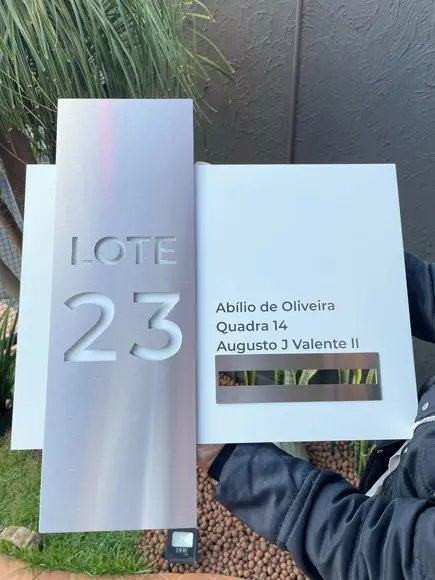Algarismo Residencial Acm com Inox - Personalizado 55x60