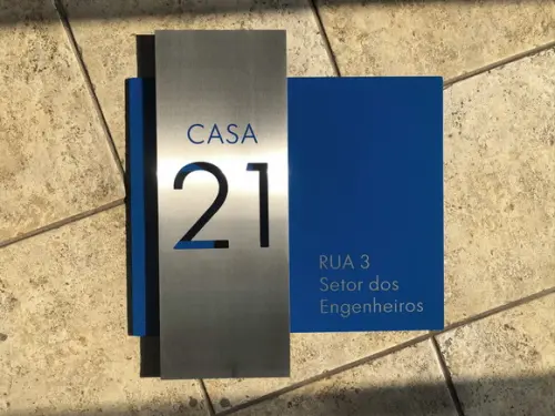 Algarismo Residencial Acm com Inox - Personalizado 60x55