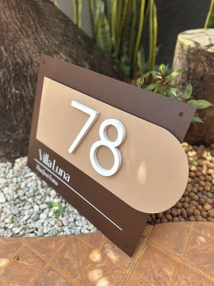 Algarismo Residencial Acm com Pvc - 2 Dígitos 60x45