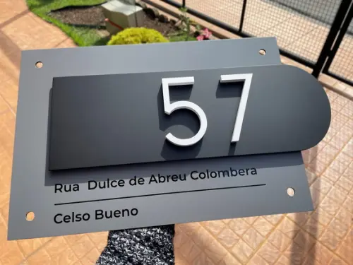 Algarismo Residencial Acm com Pvc - 2 Dígitos 60x45