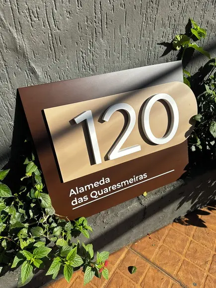 Algarismo Residencial Acm com Pvc - 3 Dígitos 60x45