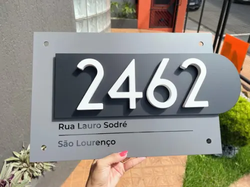 Algarismo Residencial Acm com Pvc - 4 Dígitos 60x45