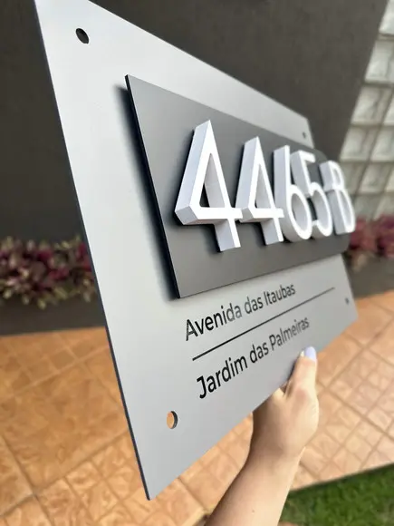 Algarismo Residencial Acm com Pvc - 5 Dígitos 60x45