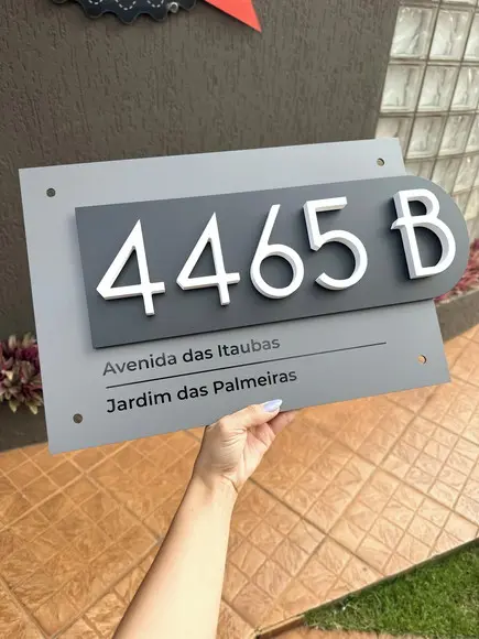 Algarismo Residencial Acm com Pvc - 5 Dígitos 60x45