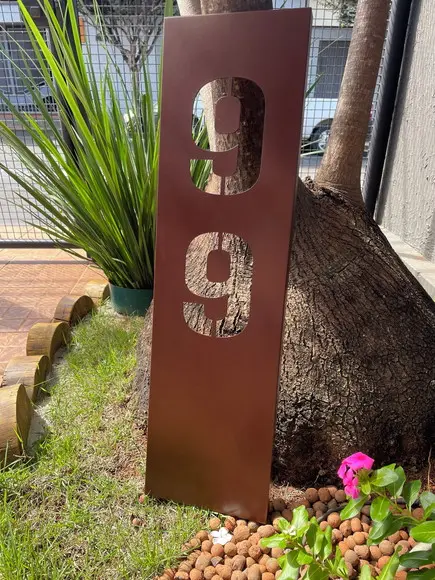 Algarismo Residencial Acm Estruturado - 2 Dígitos 25x90