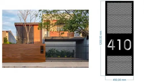 Algarismo Residencial Acm Estruturado - 3 Dígitos 120x45