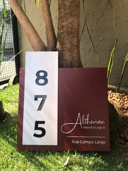 Algarismo Residencial Acm Estruturado - 3 Dígitos 55x60
