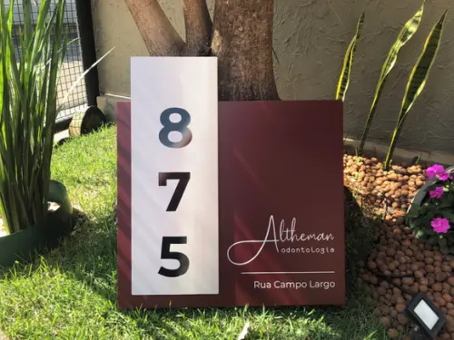 Algarismo Residencial Acm Estruturado - 3 Dígitos 55x60