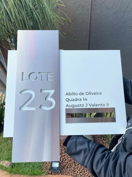 Algarismo Residencial Acm+inox Abertura para Carteiro 60x55