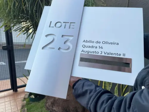 Algarismo Residencial Acm+inox Abertura para Carteiro 60x55