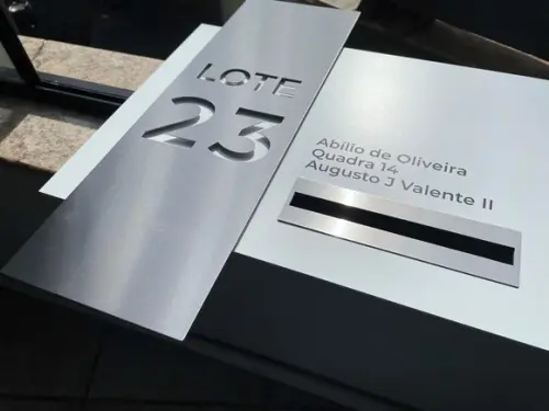 Algarismo Residencial Acm+inox Abertura para Carteiro 60x55