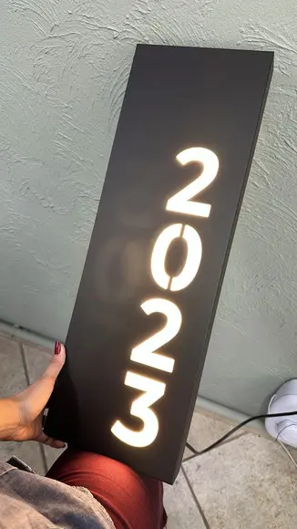 Algarismo Residencial Estruturado - 4 Dígitos 20x60 com Led