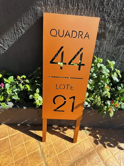 Algarismo Residencial Estruturado - para Jardim 70x30