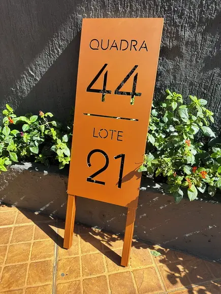 Algarismo Residencial Estruturado - para Jardim 70x30