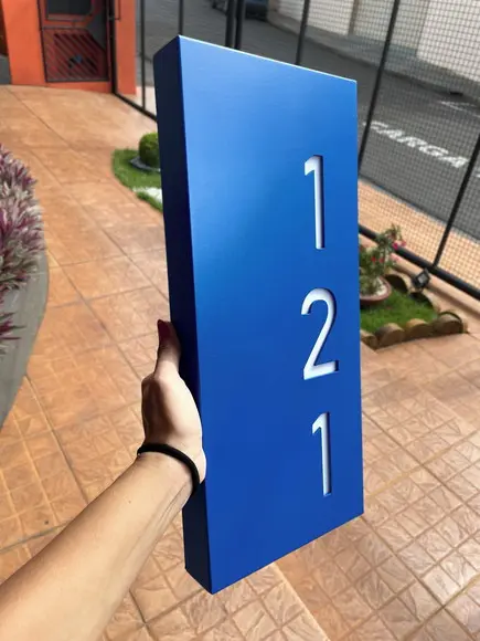 Algarismo Residencial Estruturado com Led - 3 Dígitos 20x45