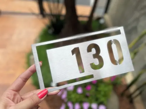 Algarismo Residencial Inox - Personalizado 20x10