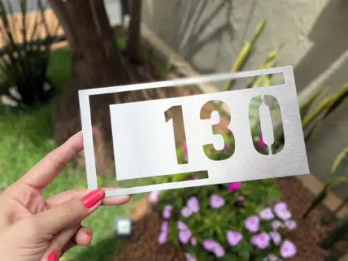 Algarismo Residencial Inox - Personalizado 20x10