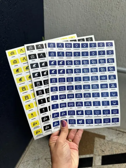 Cartela de Adesivos Autocolantes