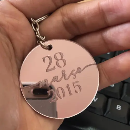 Chaveiro Acrílico - Monograma Personalizado
