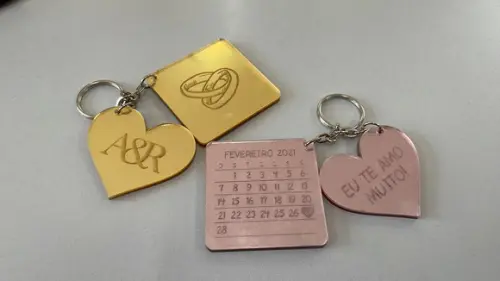 Chaveiro Acrílico Calendário - Aniversário Casamento, Namoro